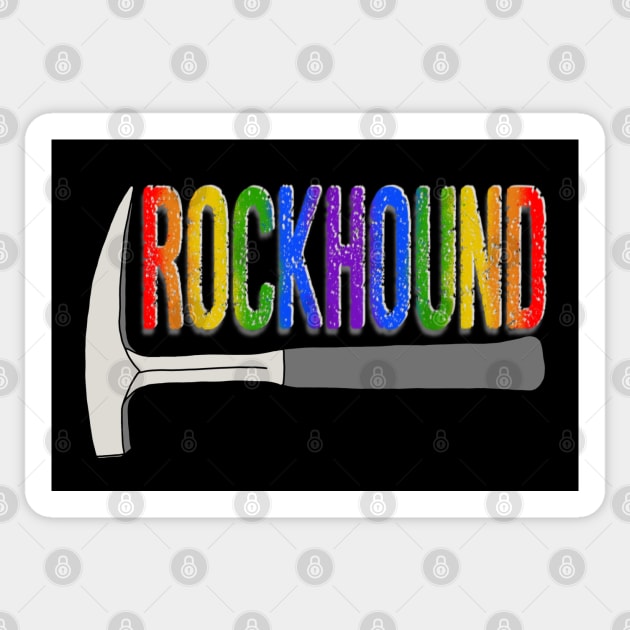 Rockhound Rock Pick Geology Hammer Rockhounding Sticker by Laura Rucker